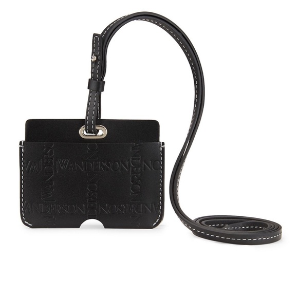 JW ANDERSON Other - JW Anderson Logo-Embossed Leather Cardholder Black